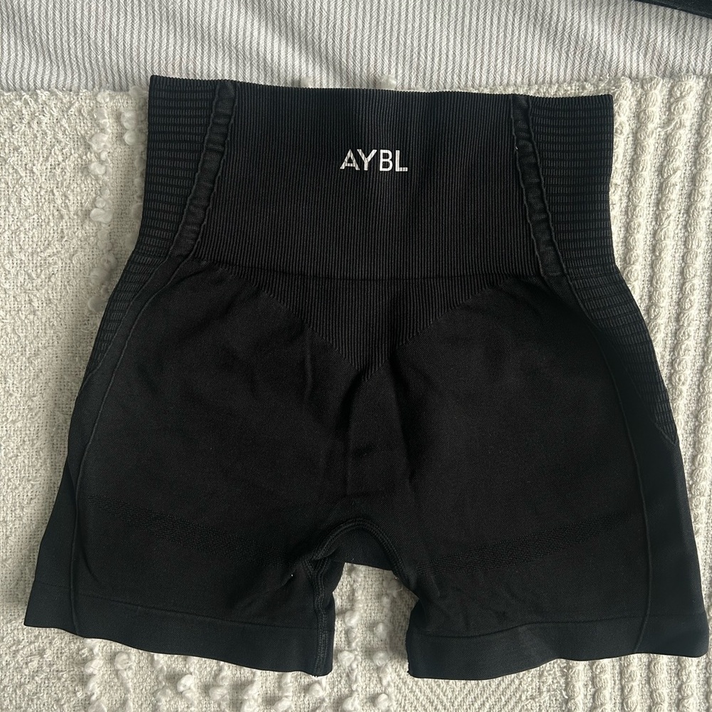 AYBL Women's High-Waisted Black Active Shorts
